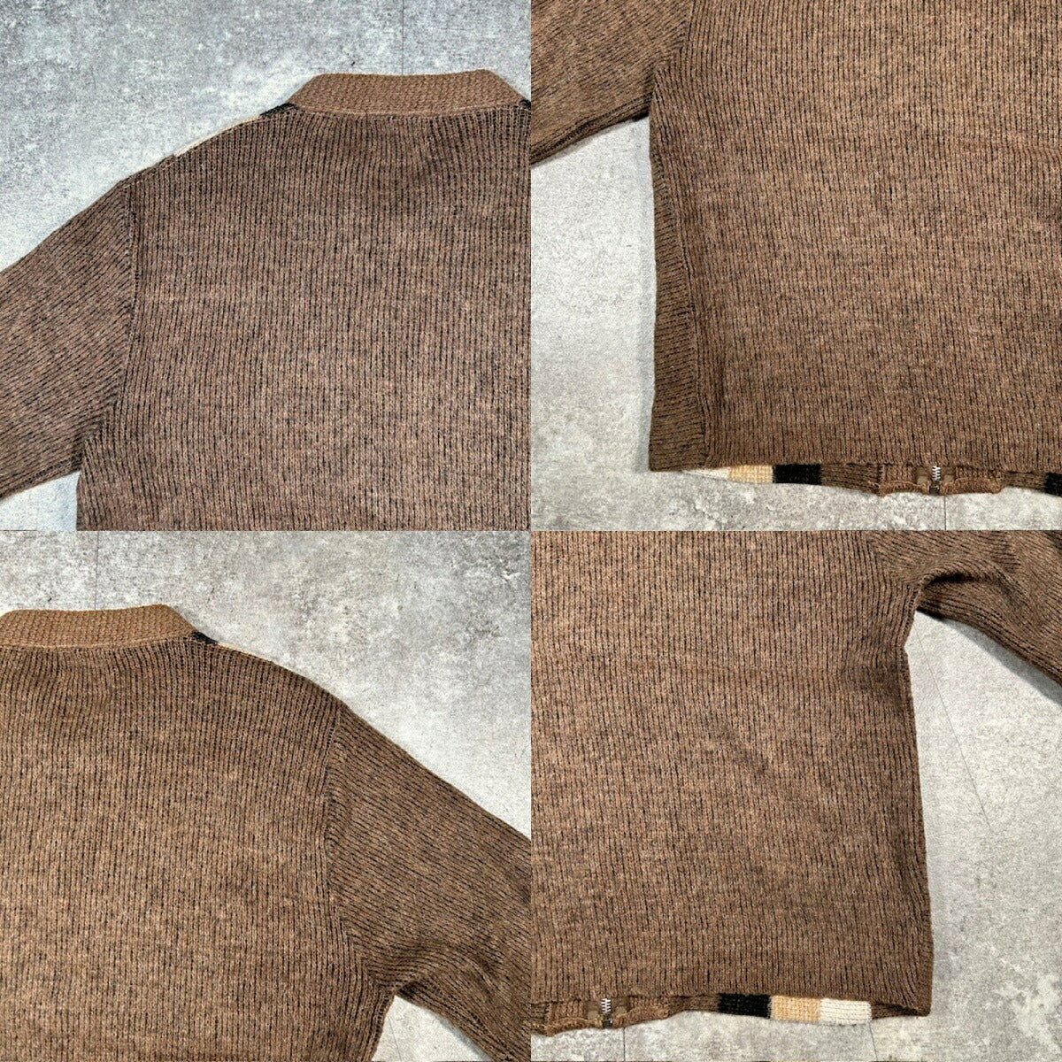 Barclay 60s Mohair Blend Full Zip Cardigan Multi