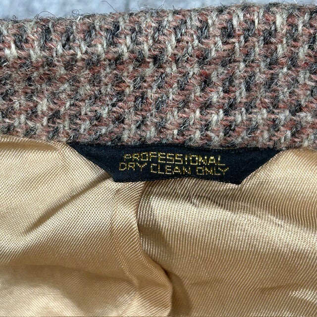 Harris Tweed 80s 90s Vintage Brown Wool Jacket Size L