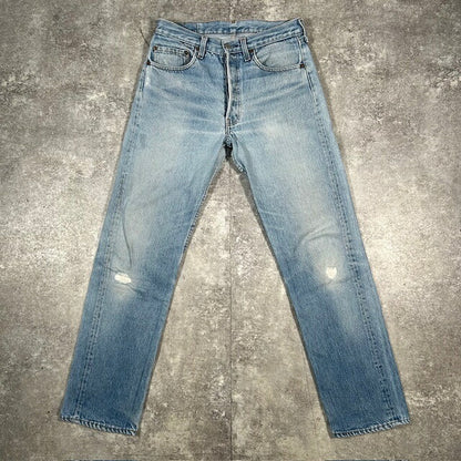 LEVI'S 80s 501 USA Made Denim Jeans Light Blue Size W30
