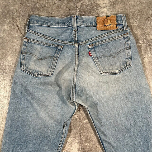 LEVI'S 80s 501 USA Made Denim Jeans Light Blue Size W30