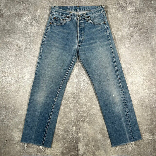 LEVI'S 80s 501 Redline Selvedge Cut-Off Jeans Size W29
