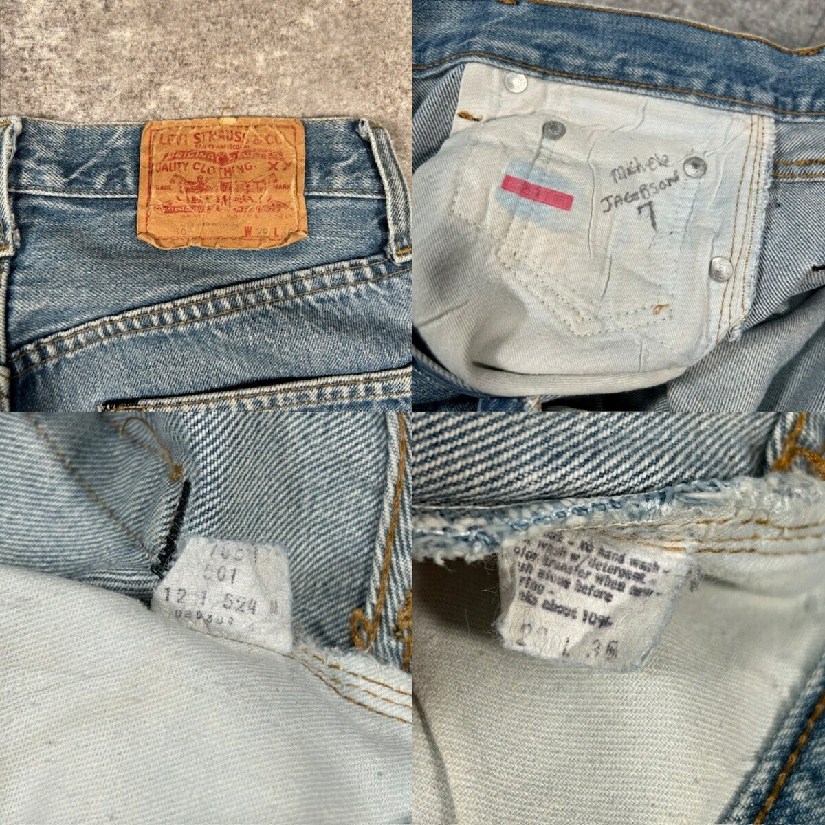 LEVI'S 80s 501 Redline Selvedge Cut-Off Jeans Size W29