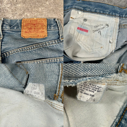LEVI'S 80s 501 Redline Selvedge Cut-Off Jeans Size W29