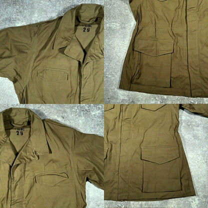 French Army 50s Vintage M-47 Field Jacket Green Size XXL