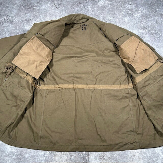 French Army 50s Vintage M-47 Field Jacket Green Size XXL