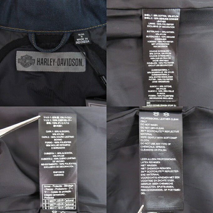 HARLEY DAVIDSON Resistant Denim Riding Jacket Multi Size S