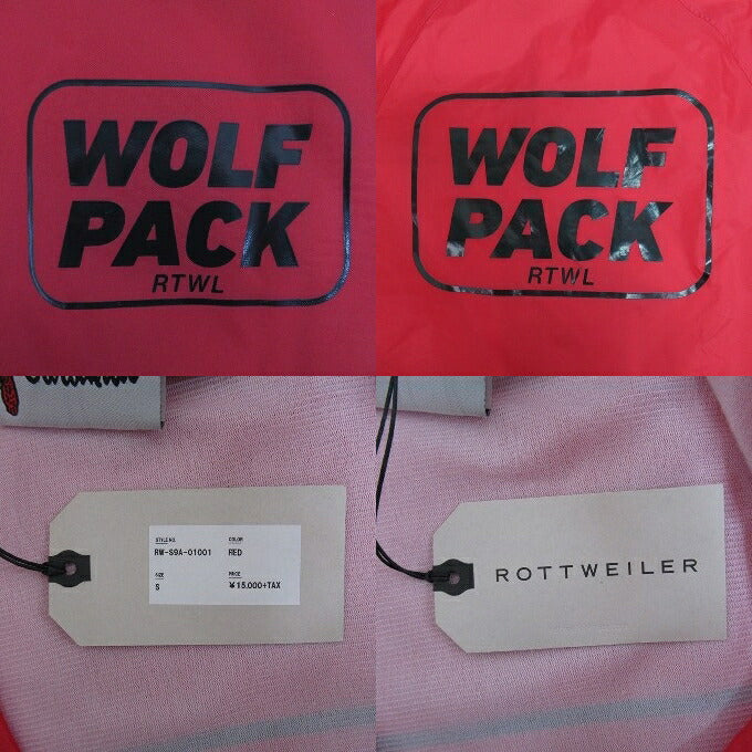 ROTTWEILER 19SS WOLFPACK Coaches Jacket Red Size S
