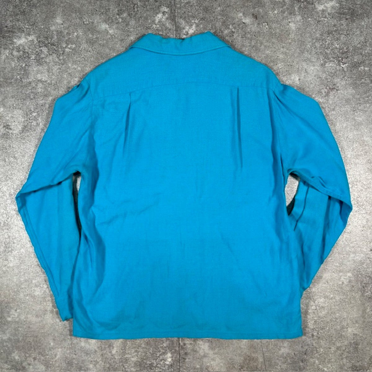 PILGRIM 50s-60s Vintage Open Collar Shirt USA Made Size M