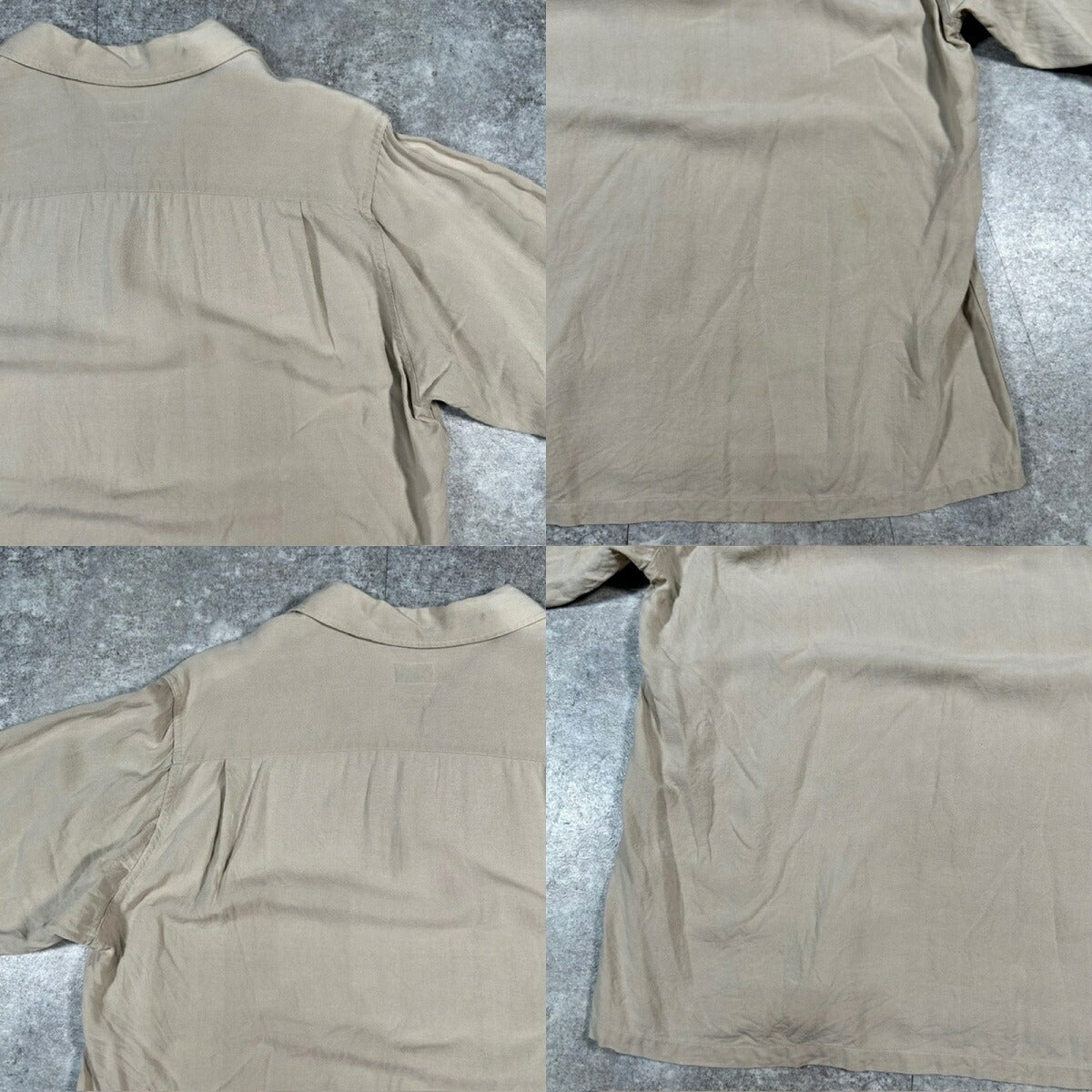 Vintage 50s 60s Open-Collar Embroidered Long Sleeve Shirt Size M