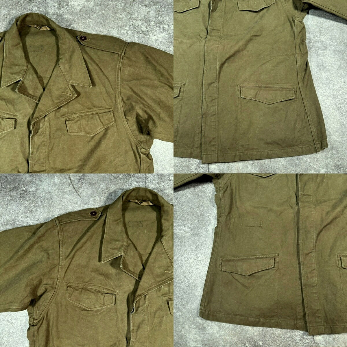 Military 50s French Army M-47 Early Jacket Green Size XXL