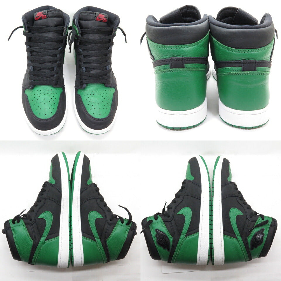 NIKE AIR JORDAN 1 Retro High OG Black Pine Green Sneakers