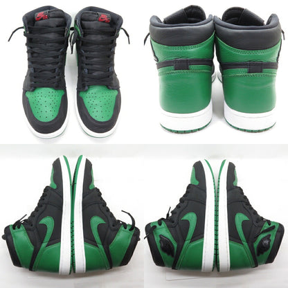 NIKE AIR JORDAN 1 Retro High OG Black Pine Green Sneakers
