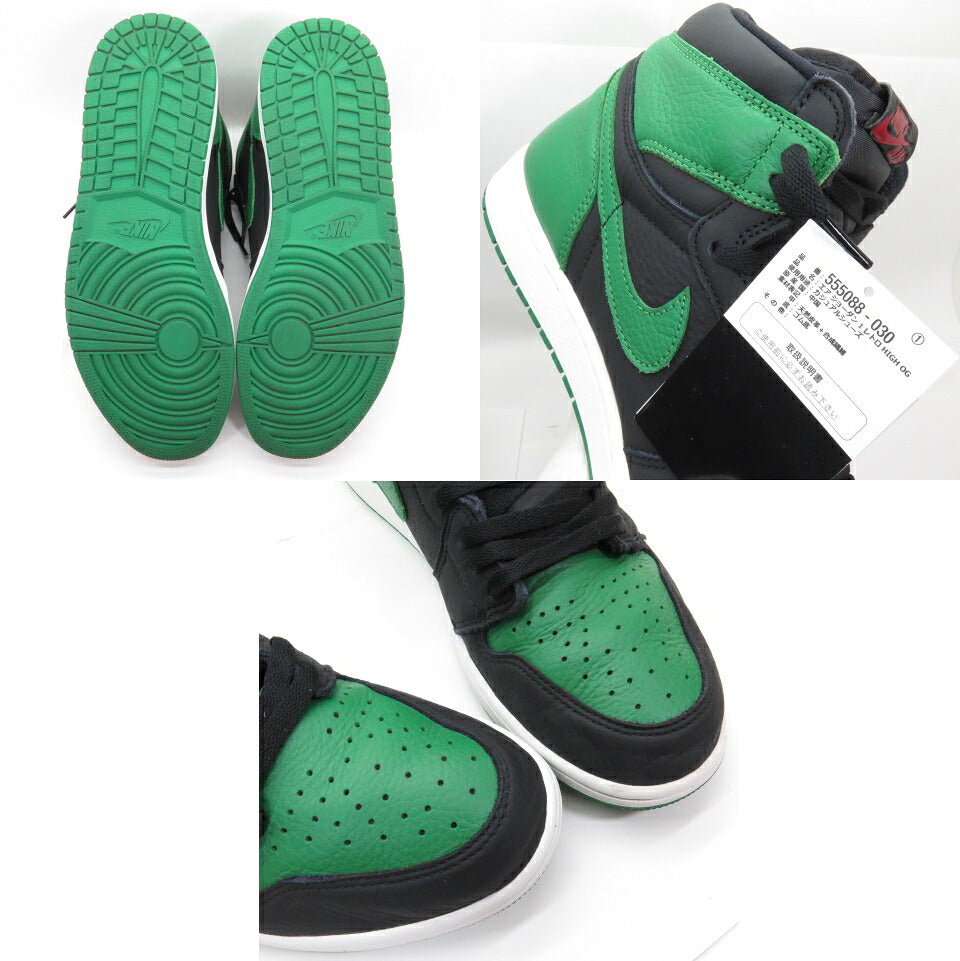 NIKE AIR JORDAN 1 Retro High OG Black Pine Green Sneakers
