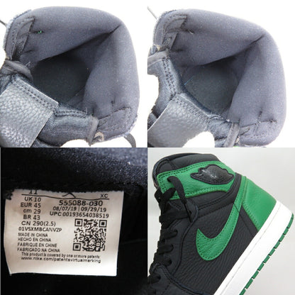 NIKE AIR JORDAN 1 Retro High OG Black Pine Green Sneakers