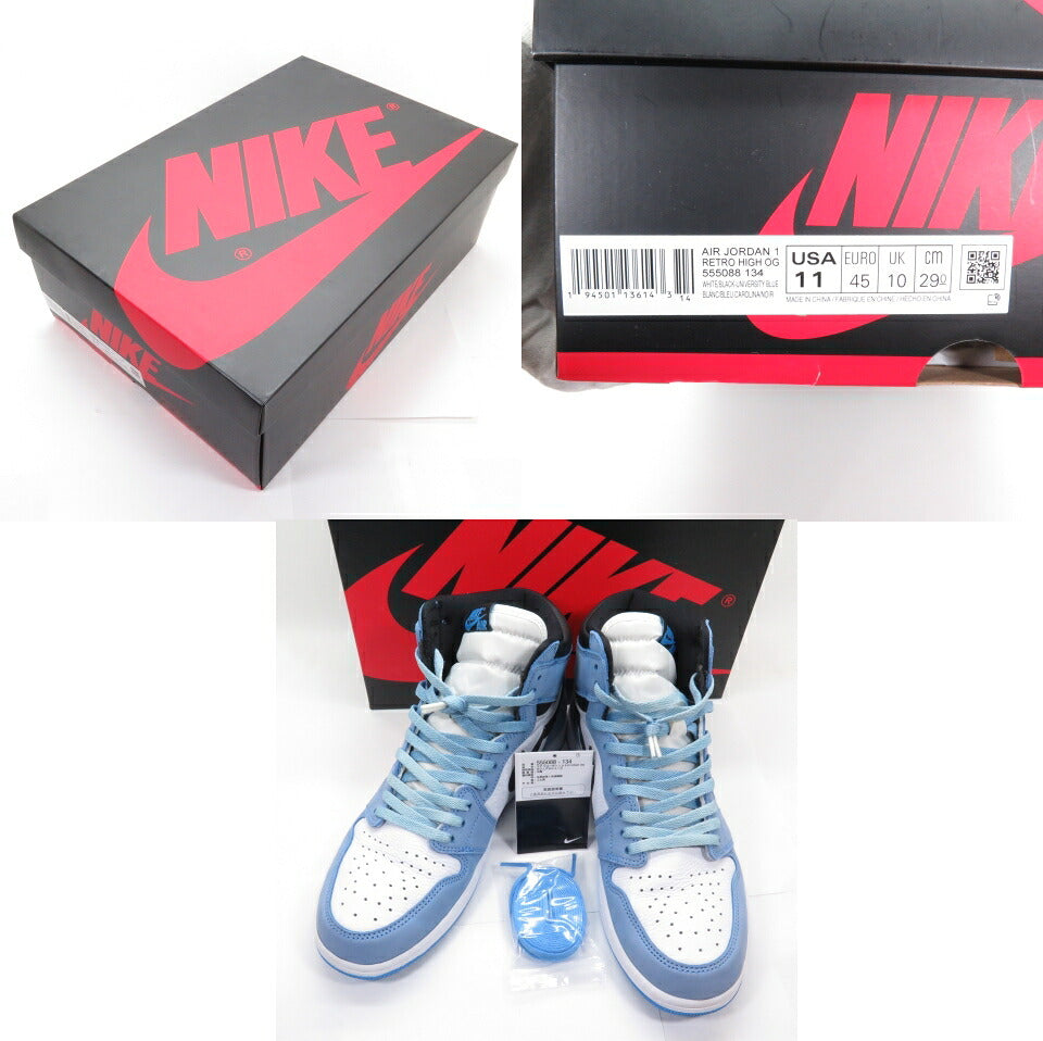 NIKE AIR JORDAN 1 Retro High OG White UNC Blue Sneakers