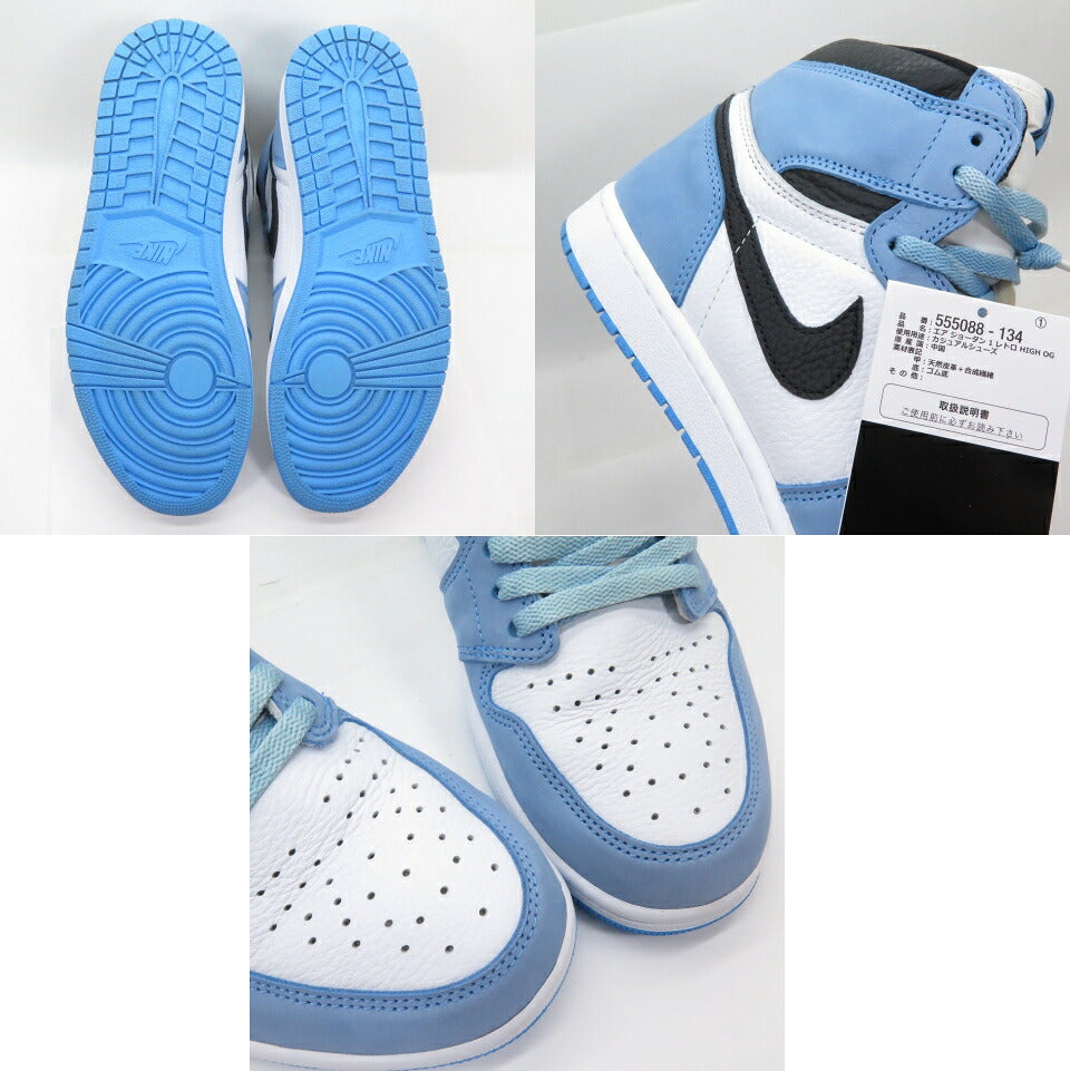 NIKE AIR JORDAN 1 Retro High OG White UNC Blue Sneakers