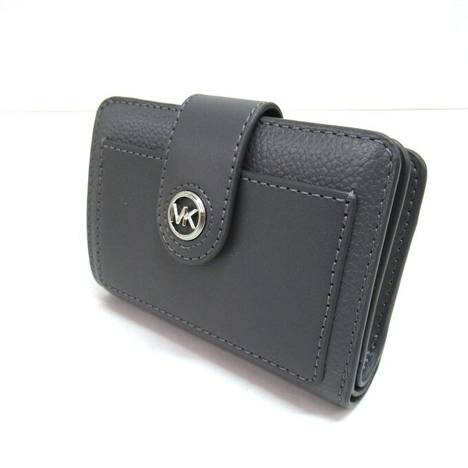 MICHAEL KORS Mercer Small Leather Wallet Gray Size ONE SIZE