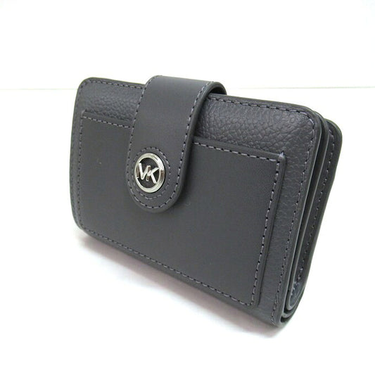 MICHAEL KORS Mercer Small Leather Wallet Gray Size ONE SIZE