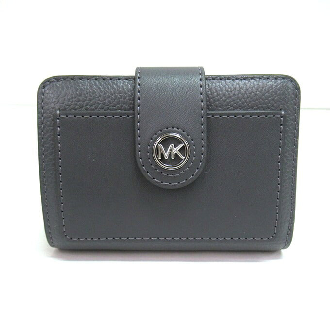MICHAEL KORS Mercer Small Leather Wallet Gray Size ONE SIZE