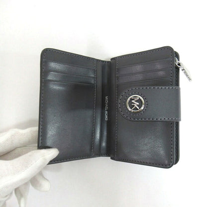 MICHAEL KORS Mercer Small Leather Wallet Gray Size ONE SIZE