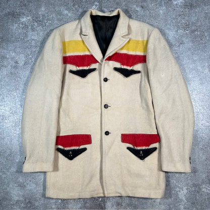 Losso WESTERN WEAR 60s Wool Multi-Border Jacket Multi Size M