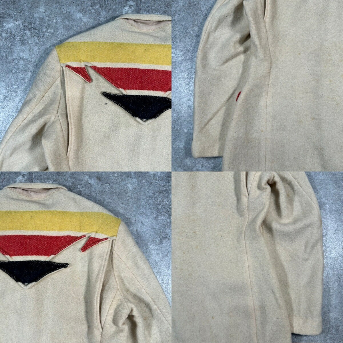 Losso WESTERN WEAR 60s Wool Multi-Border Jacket Multi Size M