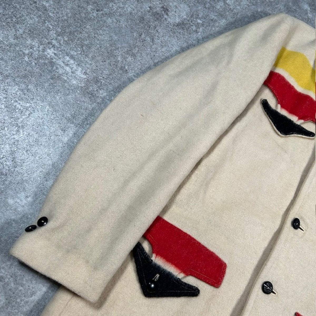 Losso WESTERN WEAR 60s Wool Multi-Border Jacket Multi Size M