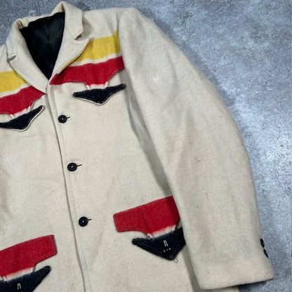 Losso WESTERN WEAR 60s Wool Multi-Border Jacket Multi Size M