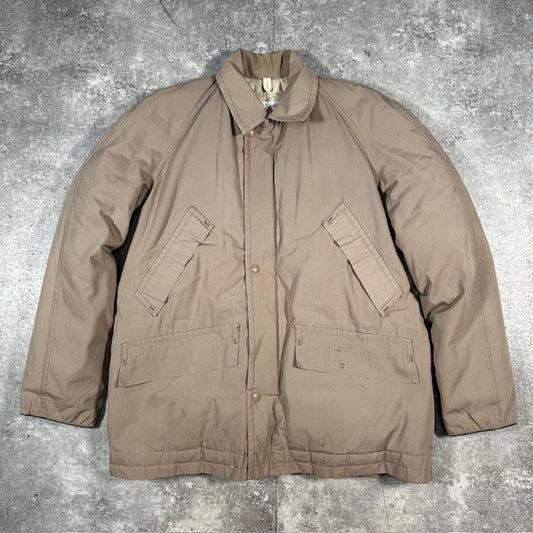 Vintage COMFY 1960s Beige Down Jacket 4-Pocket Size M
