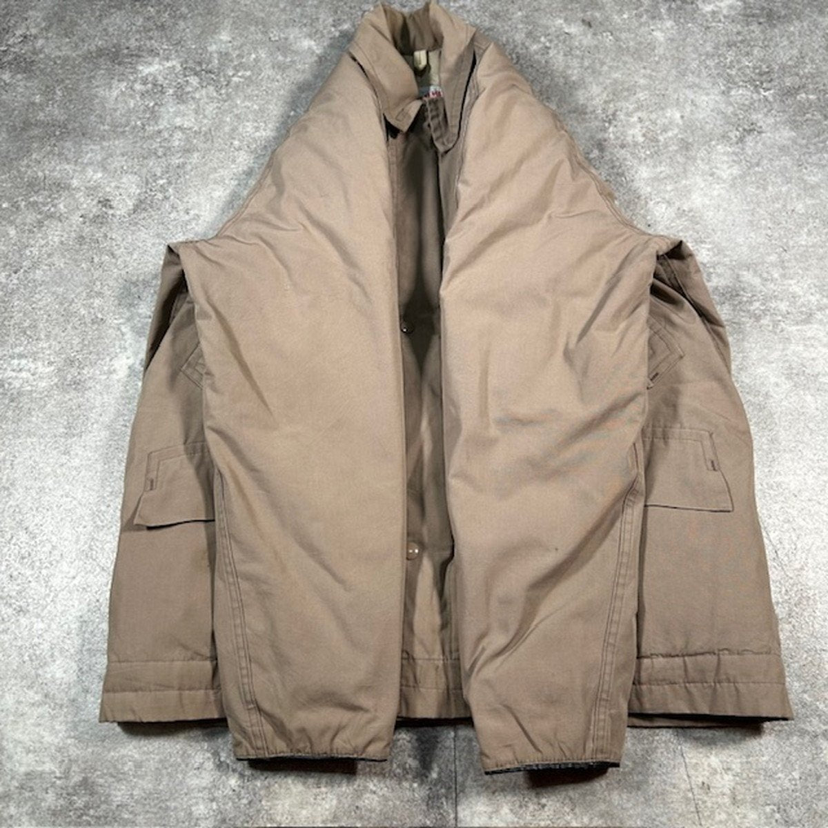 Vintage COMFY 1960s Beige Down Jacket 4-Pocket Size M