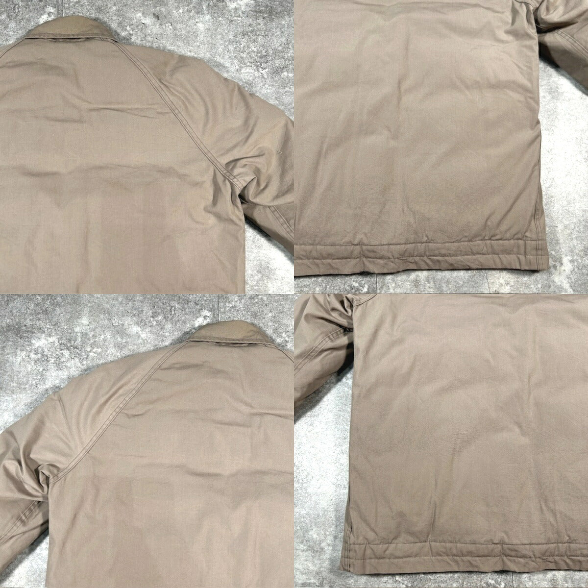 Vintage COMFY 1960s Beige Down Jacket 4-Pocket Size M