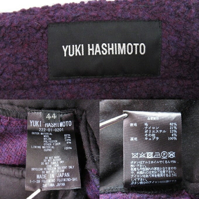 YUKI HASHIMOTO 22AW Flared Slim Trousers Size 44