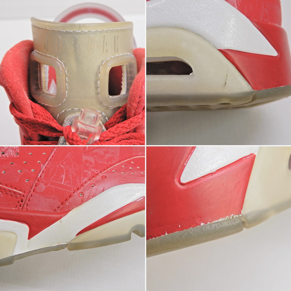 NIKE AIR JORDAN 6 Retro Slam Dunk Red Sneakers Size 25.5cm