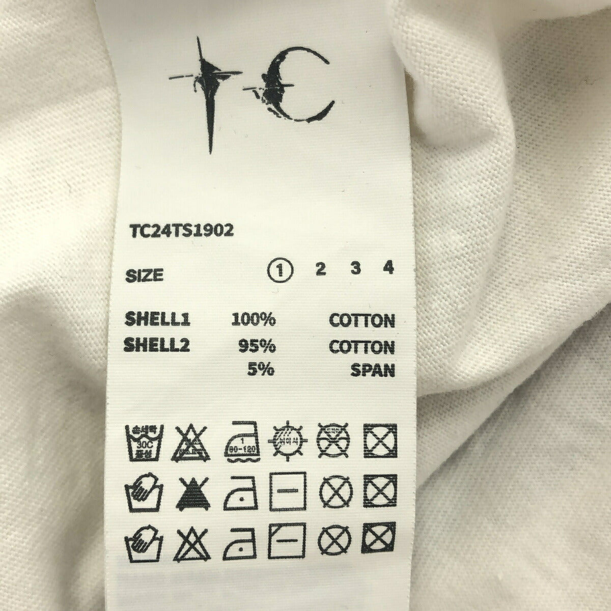 Thug Club 24SS TC Basic Logo Metal Emblem T-Shirt Size 1