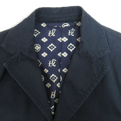 YAMANE DELUXE Japanese Pattern Lined Blazer Navy Size 3