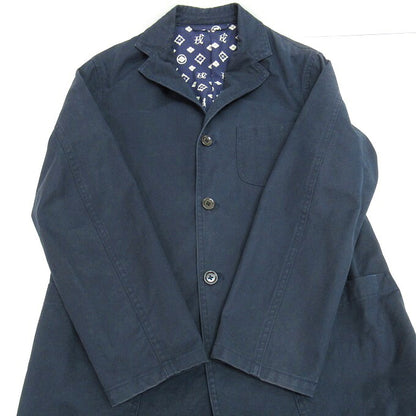 YAMANE DELUXE Japanese Pattern Lined Blazer Navy Size 3