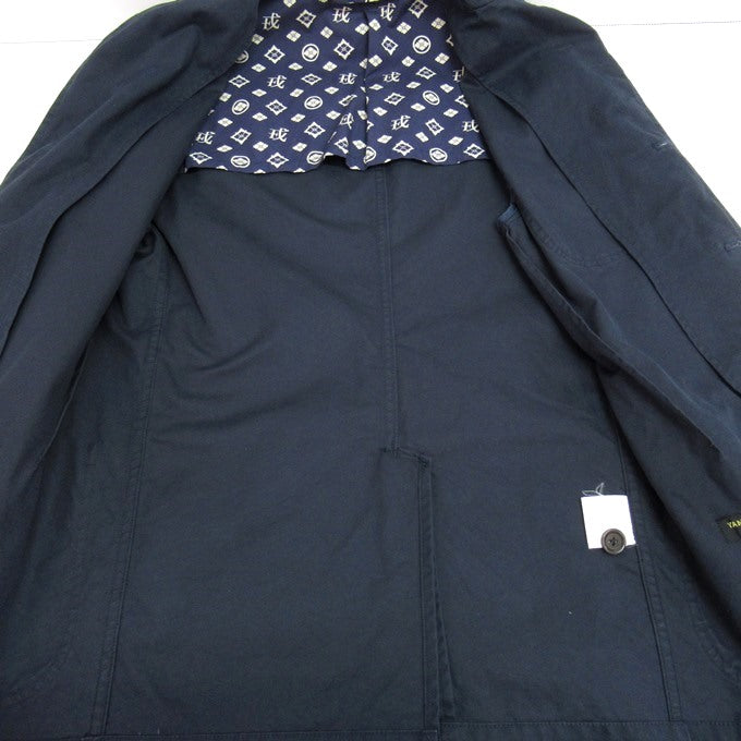 YAMANE DELUXE Japanese Pattern Lined Blazer Navy Size 3