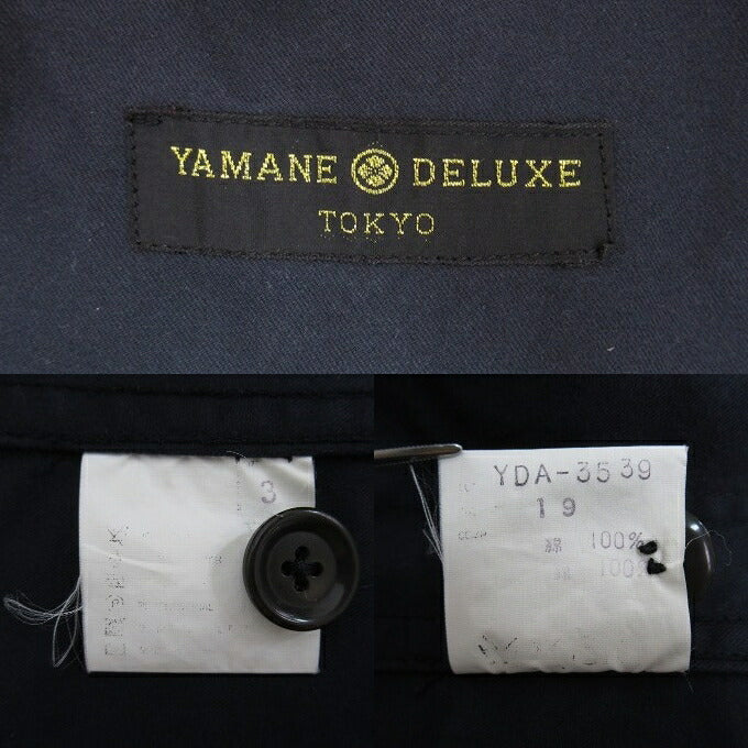 YAMANE DELUXE Japanese Pattern Lined Blazer Navy Size 3