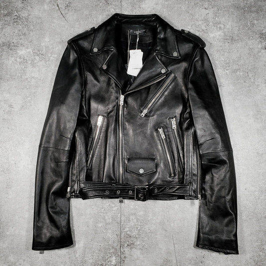 Amiri Double Riders Lamb Leather Jacket Size M