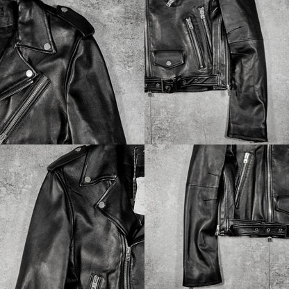 Amiri Double Riders Lamb Leather Jacket Size M