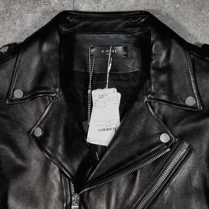 Amiri Double Riders Lamb Leather Jacket Size M