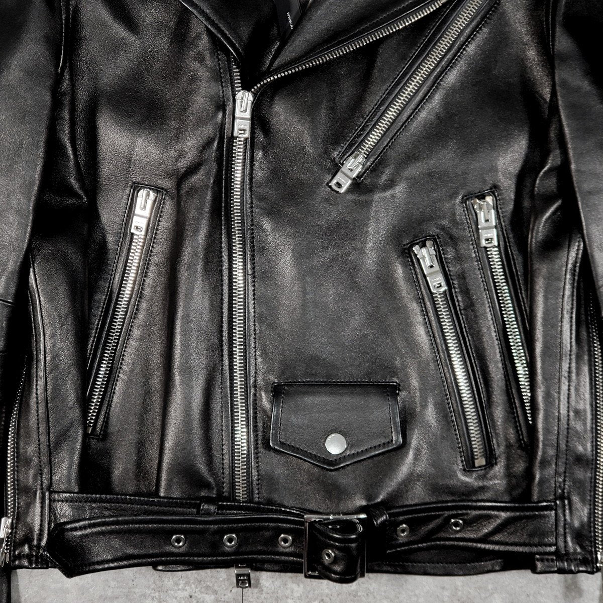 Amiri Double Riders Lamb Leather Jacket Size M