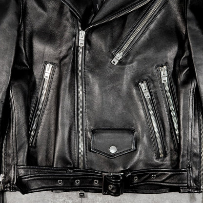 Amiri Double Riders Lamb Leather Jacket Size M