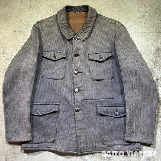ITFPMSFS barbe bleue 60s French Pique Jacket Gray Size 46