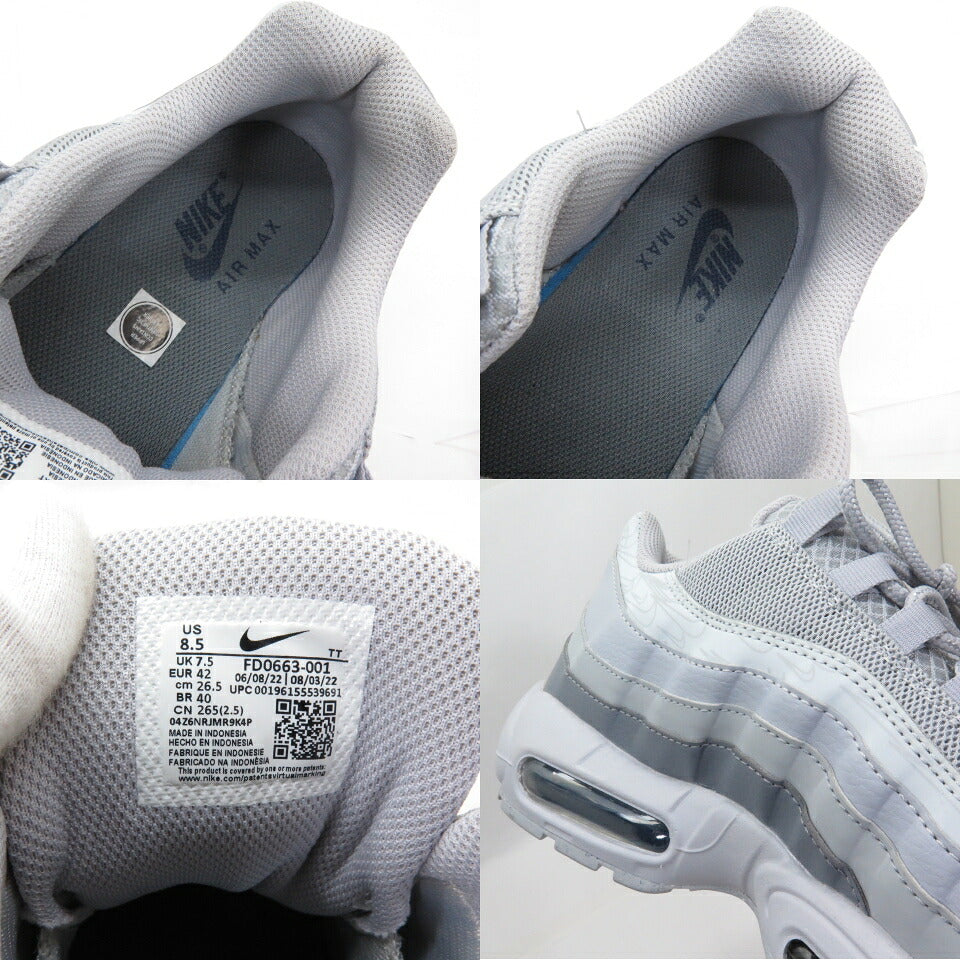NIKE AIR MAX 95 Wolf Gray Midnight Navy Sneakers