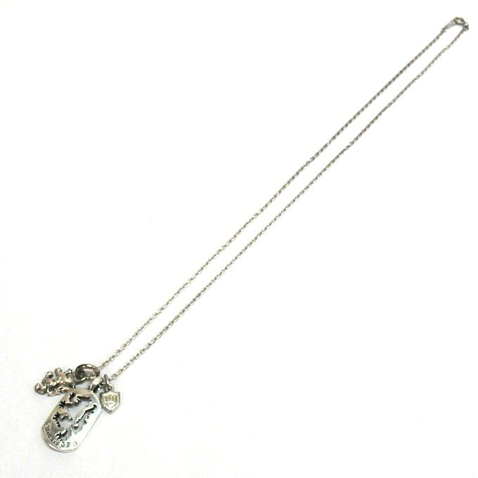 WOLFMAN B.R.S Double Wolf Charm Dog Silver 925 Size ONE SIZE