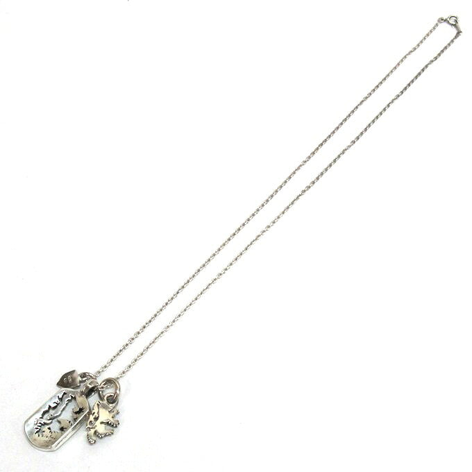 WOLFMAN B.R.S Double Wolf Charm Dog Silver 925 Size ONE SIZE
