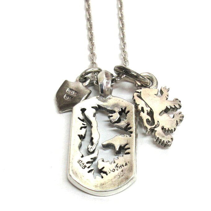 WOLFMAN B.R.S Double Wolf Charm Dog Silver 925 Size ONE SIZE