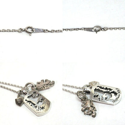 WOLFMAN B.R.S Double Wolf Charm Dog Silver 925 Size ONE SIZE