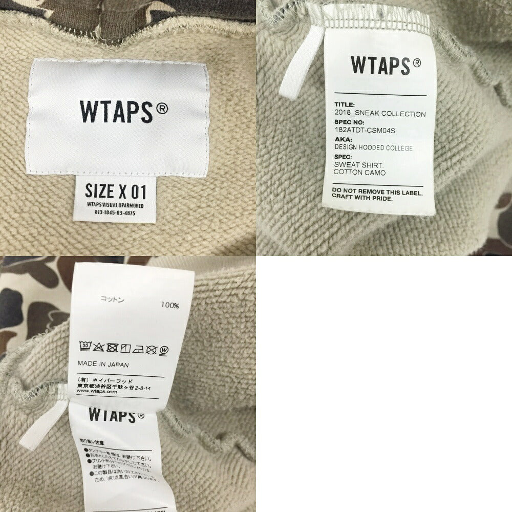 WTAPS Camo Collegiate Hoodie Multi Size 01